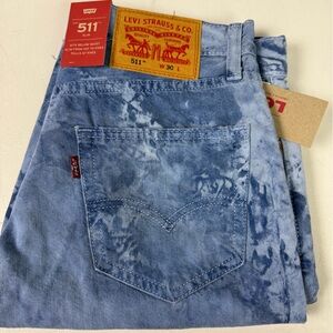 Levi’s Levi Strauss #511 Slim Bleached Denim Jean Shorts NWT New Cut Off